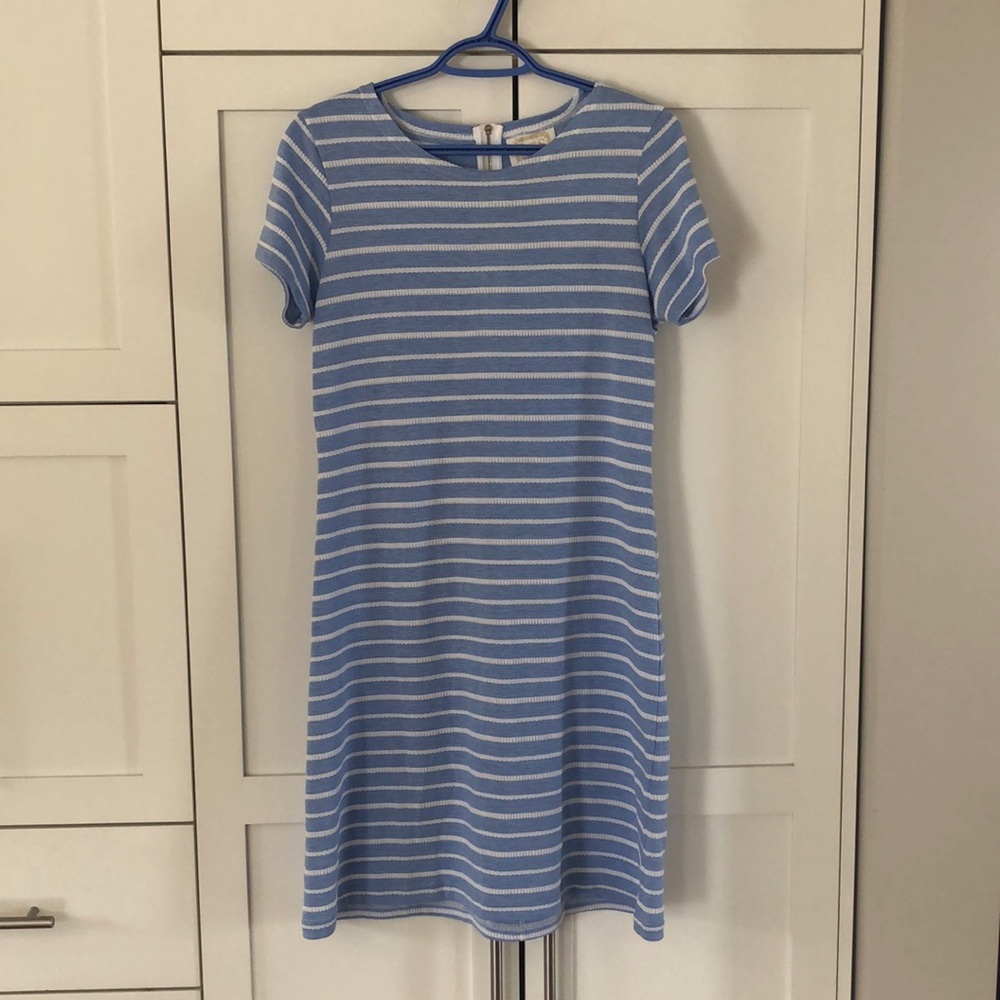 Sail to Sable Nautical Back Zip T-Shirt Dress M